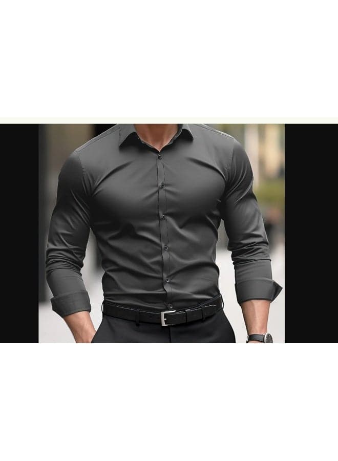 Men's Dress Shirts Long Sleeve Wrinkle Free Stretch Business Casual Wedding Button Down Shirt