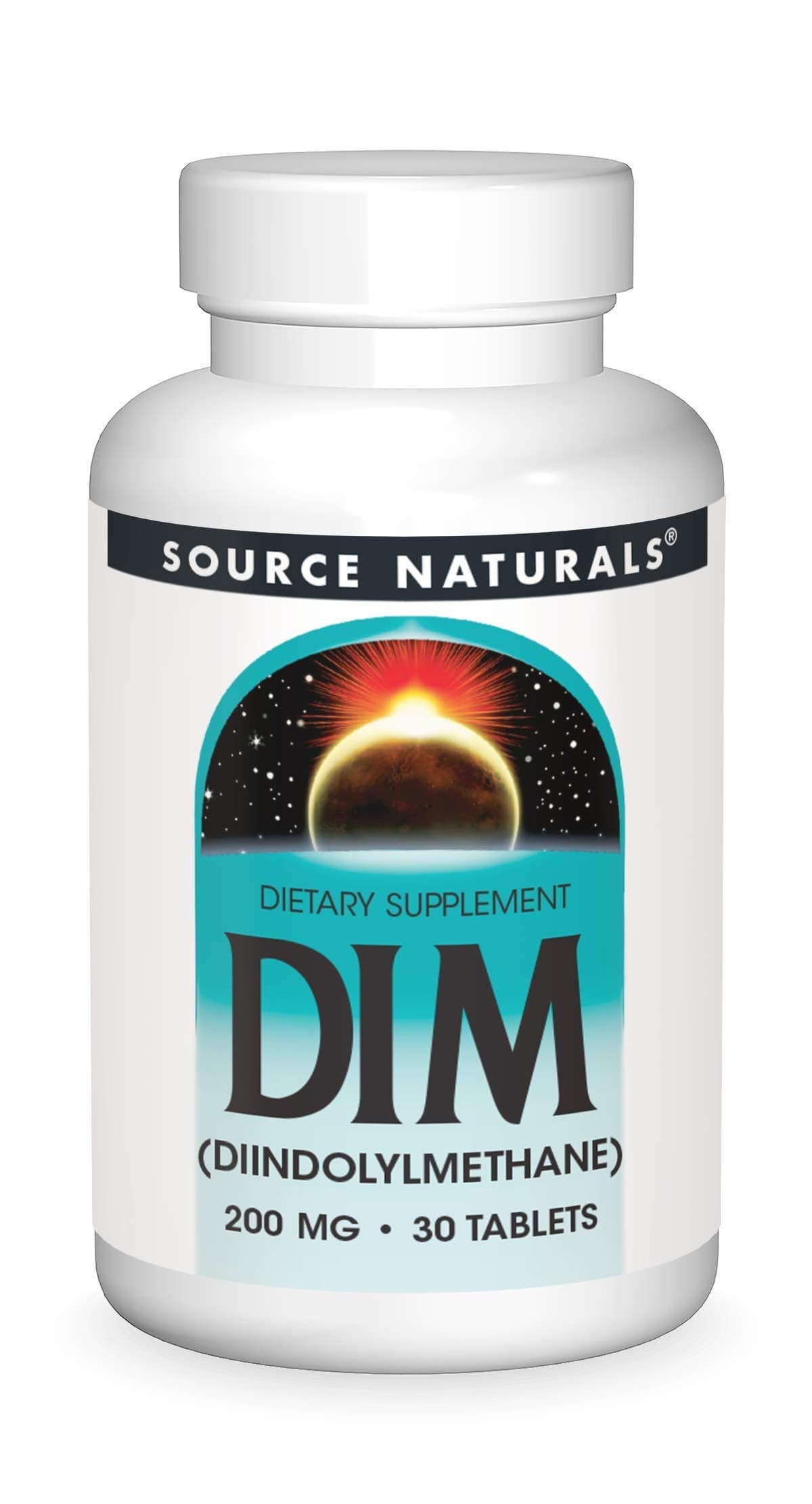 Source Naturals DIM Diindolylmethane 200mg with BioPerine Vitamin E More 30 Tablets