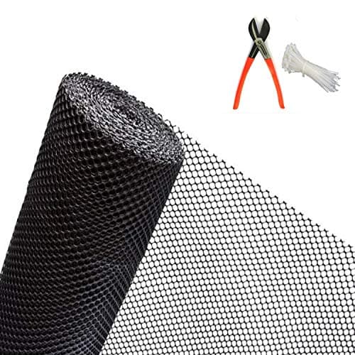 SAI PRASEEDA 5 Feet Height X 10 Feet Length UV Stabilized PVC Balcony Safety Net_Indoor Kids Safety Net_Protection Net_Anti Bird Net_ Black Color_with 1 Cutter and 50 Tags SPBSN74