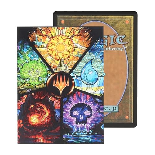 MTG Card Sleeves 100CTStandard Size Sturdy MTG Sleeves Matte Back Finish for BaseballTrading Cards Colorful Patterns