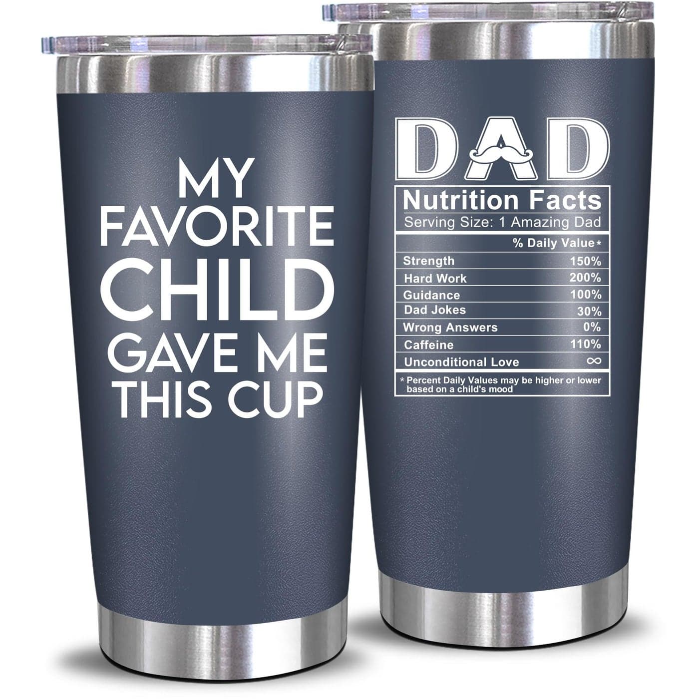 NewEleven Fathers Day Gift For Dad Birthday Gifts For Dad From Daughter Son Kids Husband Gift Birthday Present Ideas For Father New Papa Bonus Father From Daughter Son 20 Oz Tumbler