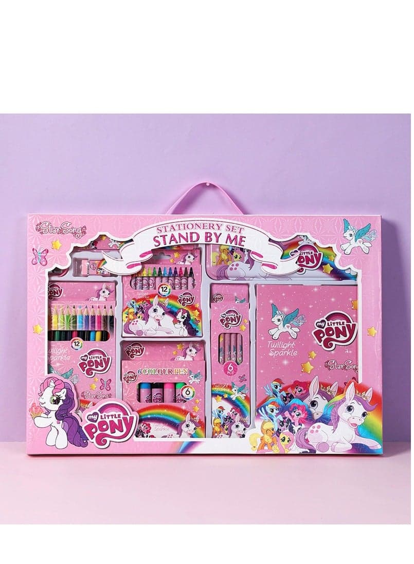 My Little Pony Stationary Kit For kids - 41Pcs Items Pencil Box Colours Eraser and Sharpener -Return Gift kids/Sea Animals School kids Set Return Gifts