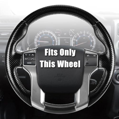 Aimato Customized Steering Wheel Cover for Toyota Tacoma 2012-2023/4Runner 2010-2024/Tundra 2014-2021/Sequoia 2014-2022 Thin,Anti-Slip,Scratch-Resistant Exclusive Car Accessory for Toyota