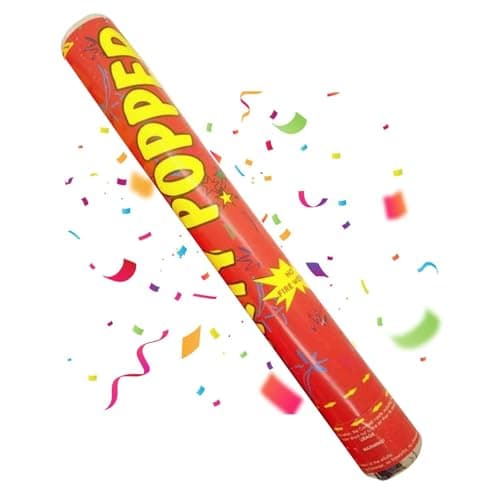 Party Propz Multicolor 30 cm Party Poppers for Birthday- 1Pc Confetti Party Poppers | Party Popper's For Wedding | Party Popper For Anniversary | Confetti Popper for Party (Cardstock)