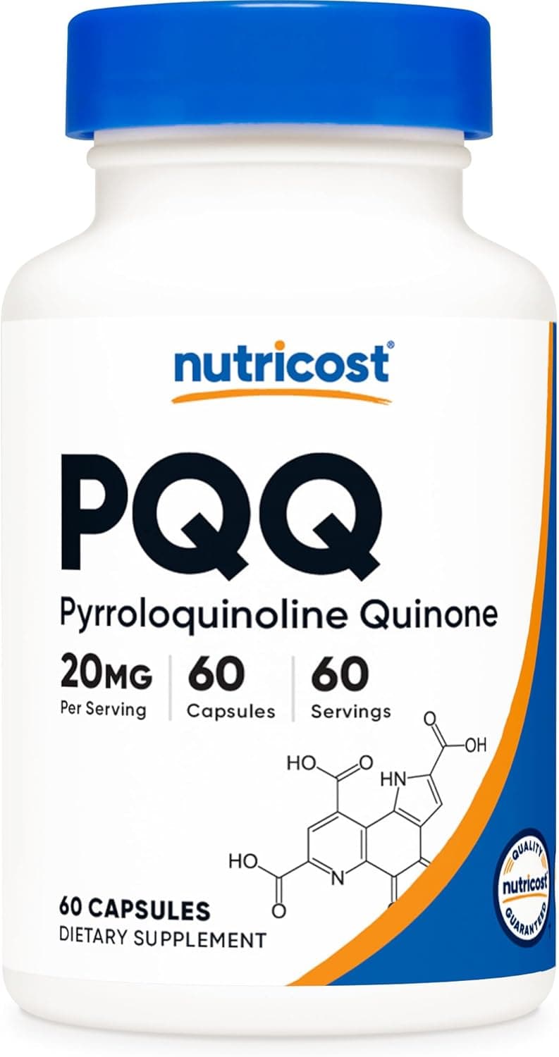 Nutricost PQQ Pyrroloquinoline Quinone 20mg 60 Capsules Vegetarian Capsules NonGMO Gluten Free