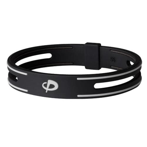 Phiten S-PRO Titanium Bracelet, Black, 6.25-Inch