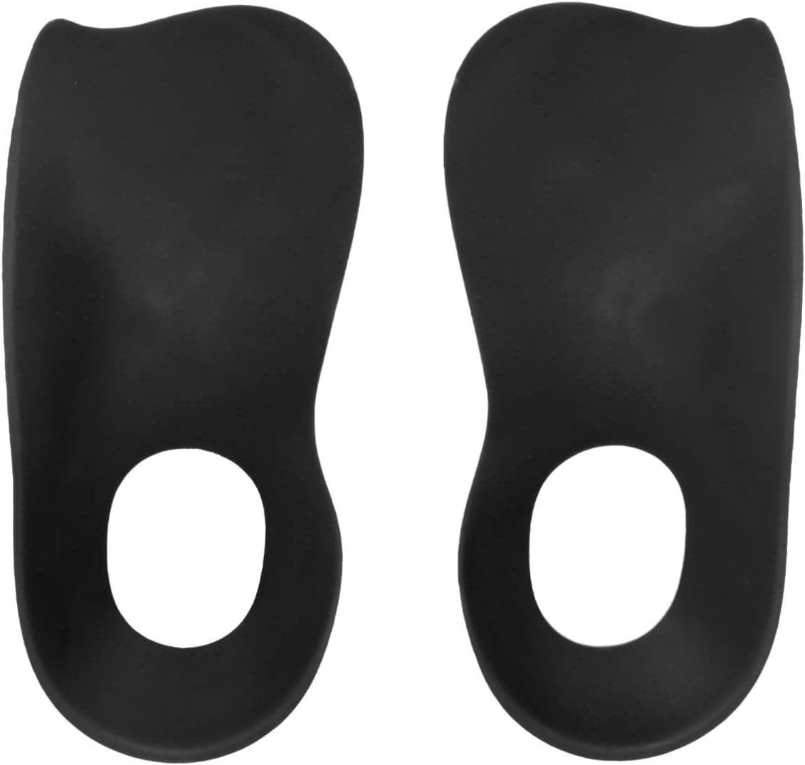 1 Pair of Arch Support Inserts Orthotic Insole Plantar Fasciities Insoles for Flatfoot Corrector Shoe Pads with Hole (Black S)
