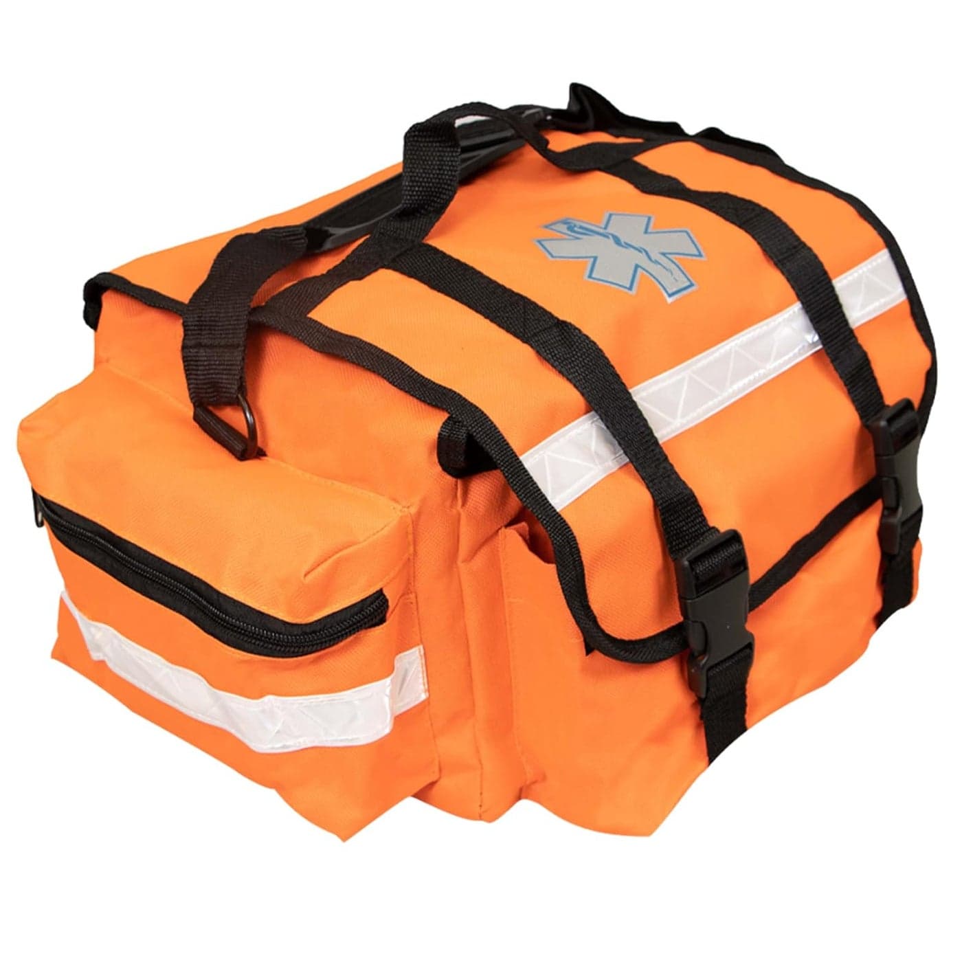 Primacare Medical Supplies KBRO74O First Responder Bag for Trauma Professional Multiple Compartment Kit Carrier for Emergency Medical Supplies Orange 17 x 7 x 9 inches