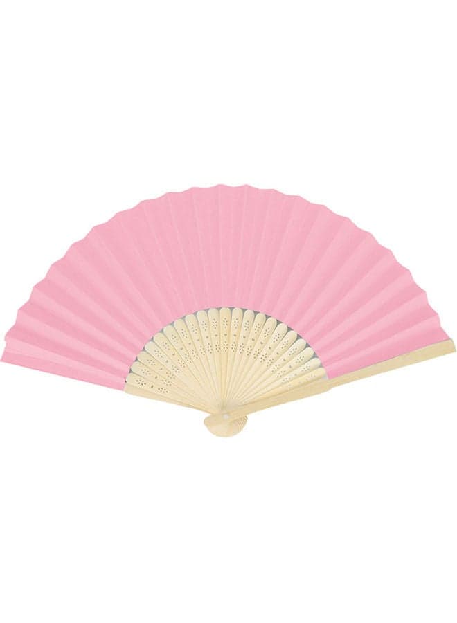 7-inch color paper fan blank folding fan color children's painting fan diy handmade graffiti pure pigment fan pink
