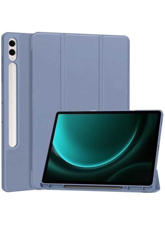 Heavy Duty Slim Protective Case for Samsung Galaxy Tab S9 FE Plus 124 Inch SM X610 SM X616 with Built in S Pen Holder Multi Angle Viewing Soft TPU Cover Auto Sleep Wake Function