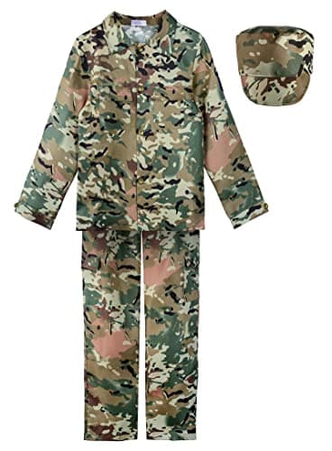 ReliBeauty Soldier Costume Army Camouflage Uniform120