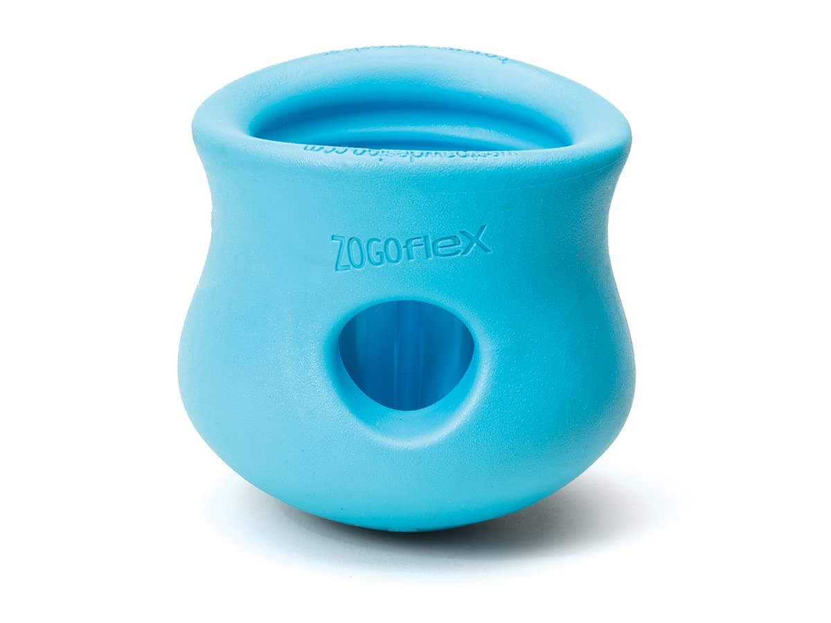 WEST PAW Zogoflex Limited Edition Toppl Treat Dispensing Dog Toy Puzzle – Interactive Chew Toys for Dogs – Dog Toy for Moderate Chewers, Fetch, Catch – Holds Kibble, Treats, Large 4", Mint