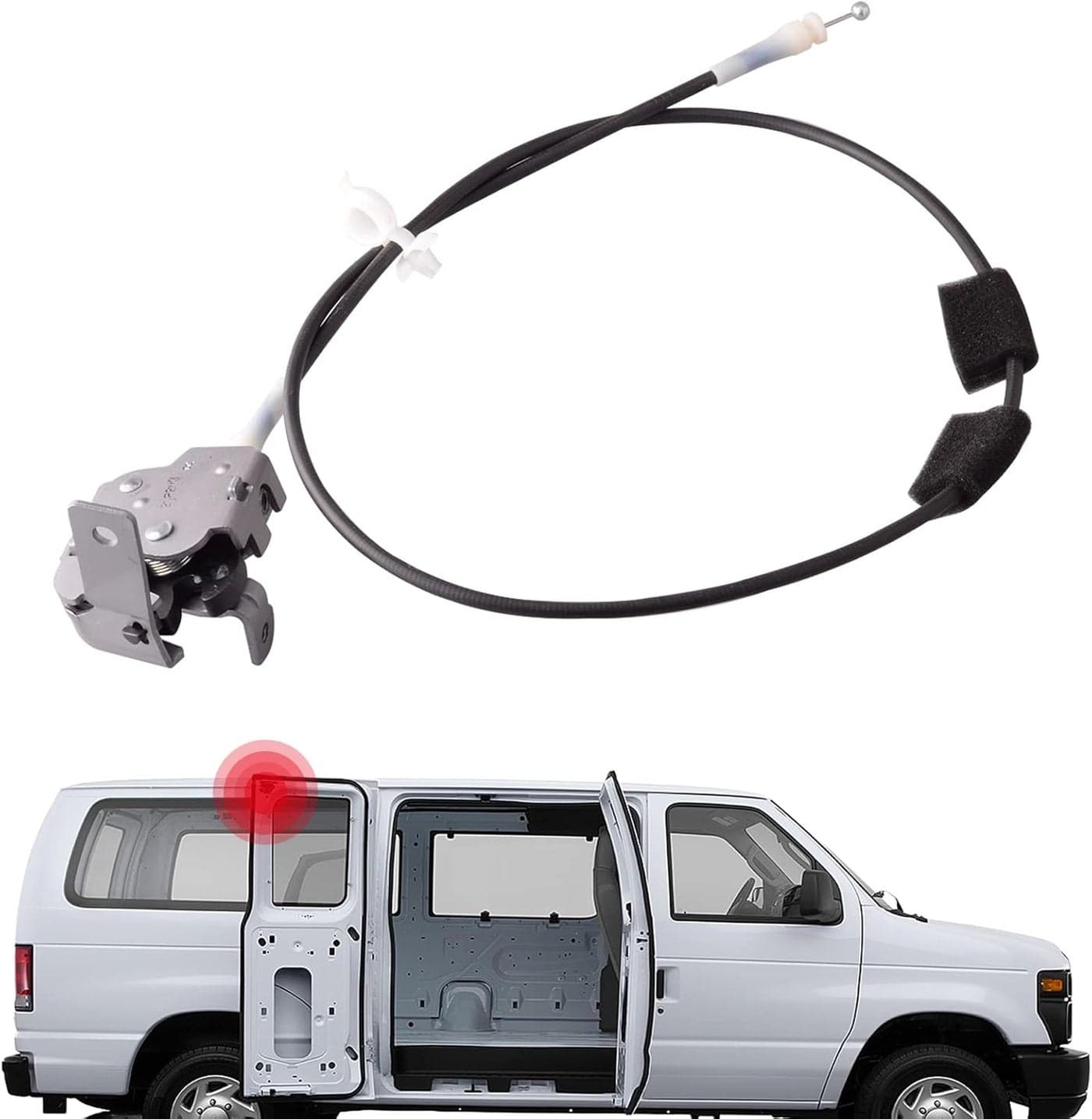 Side Door Upper Latch for Ford E150 E250 E350 Van 1992-2019 - Right Side Hinged Door Lock Latch