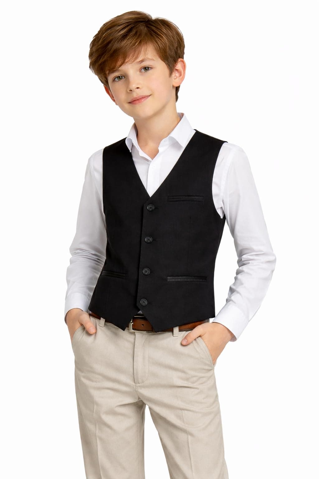 BABY BOSS Kids Unisex Boys Girls Sleeveless Waistcoat Jacket For All Season (Western, 12-13 Years)