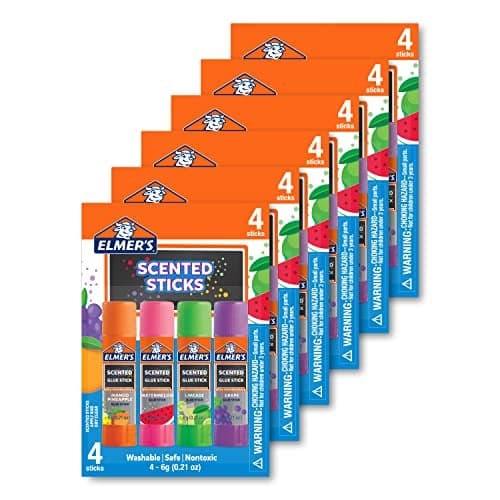 Elmers Scented Glue Sticks Safe Nontoxic School Glue 4 Count 6g Each