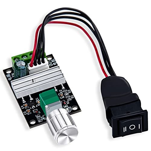 ALEDECO PWM Low Voltage DC Motor Speed Controller 1.8V 3V 5V 6V 12V 2A 24W Adjustable Driver Switch 1Pack