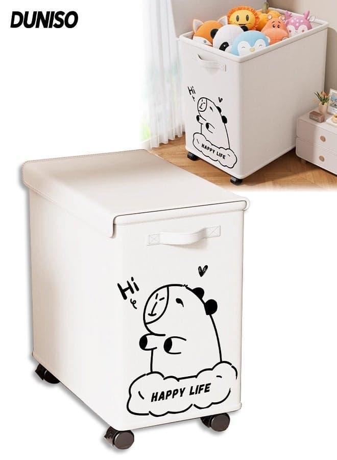 Washing Laundry Hamper,Collapsible Large Laundry Baskets with Easy Carry Handle and Wheels,Dirty Clothes Storage Basket for Bedroom,Bathroom, Balcony