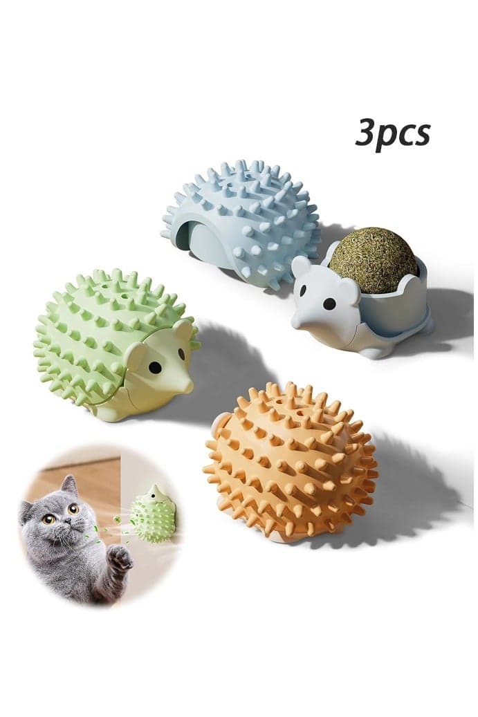Catnip Balls That Stick on Wall, 3Pcs Catnip Balls for Cats Wall Catnip Toys, Cat Rubbing Balls, Edible Toys, Lick Safe Healthy Kitten Chew & Teeth Cleaning Dental Toys, Wall Treats