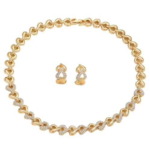 Shining Diva Fashion Latest Stylish Design Fancy Wedding Necklace Jewellery Set for Women (16133s)