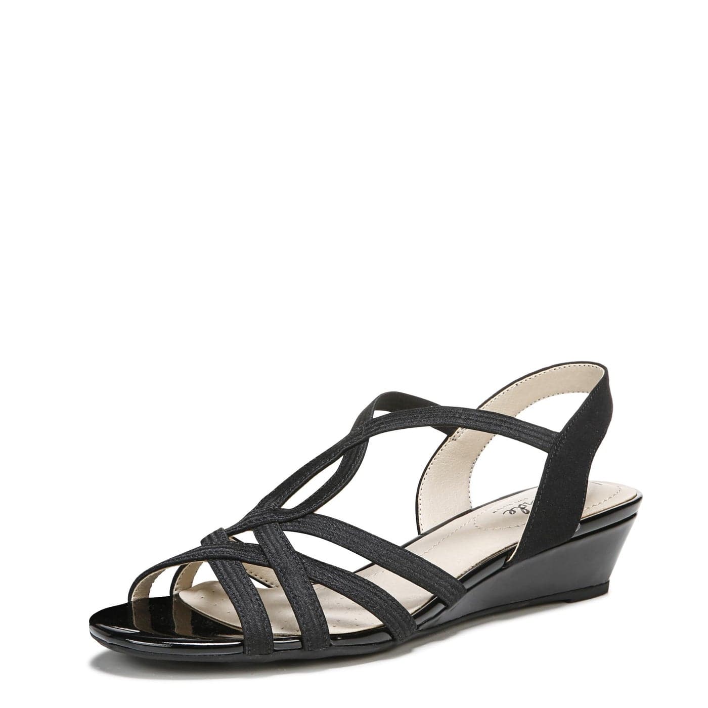 LifeStride Womens Yaya Wedge Sandal Black 75 US