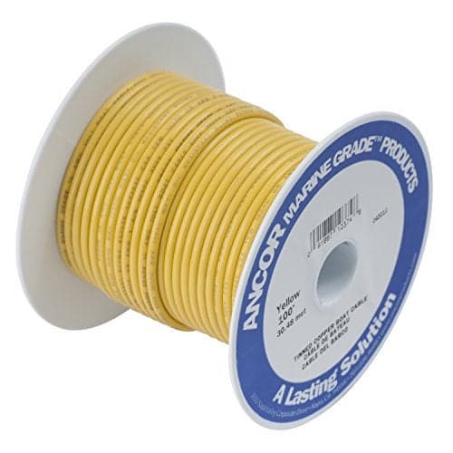 Ancor 103010 Tinned Copper Wire, 16 AWG (1mm2), Yellow - 100ft