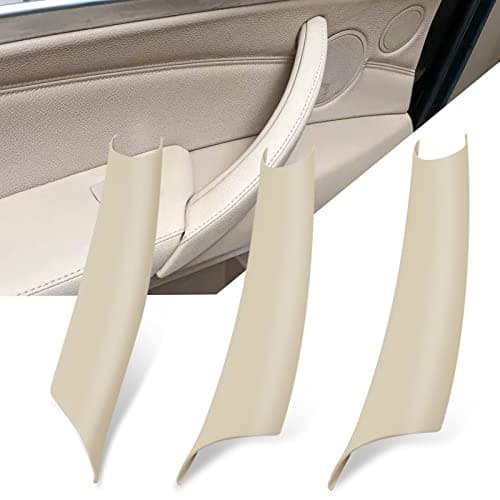 Jaronx Compatible with BMW X5 E70/X6 E71 Door Handle Covers,3PCS Left and Right Side Interior Door Pull Handle Covers for BMW X5 E70 2008-2013,X6 E71/E72 2008-2014 (Beige)