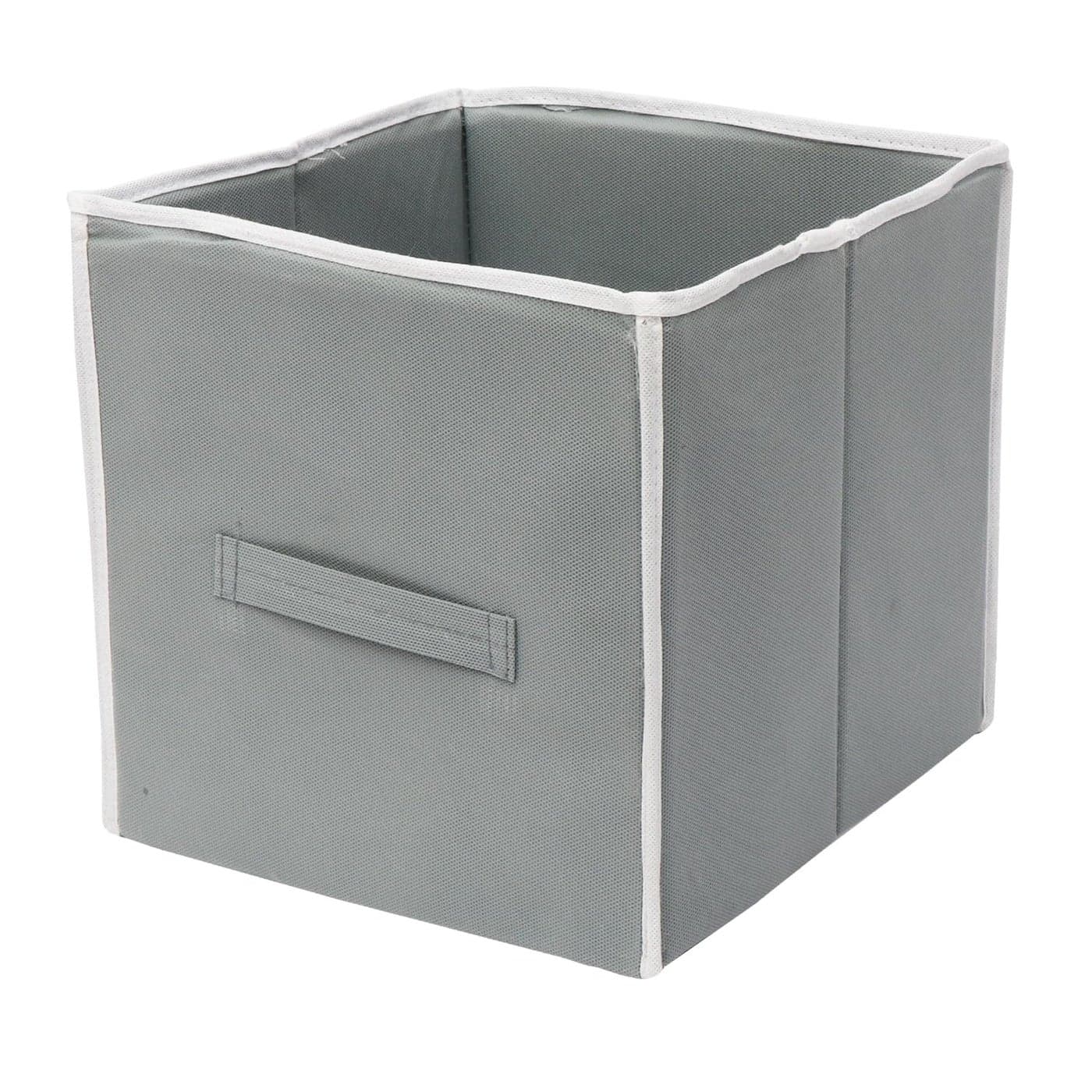 AI ANKIT INTERNATIONAL Foldable Square Storage Cubes Multipurpose Storage Basket Bins Organizer for Clothes Wardrobe Closet Toys Books Home Undergarment Organizer Basket GreyPack of 1