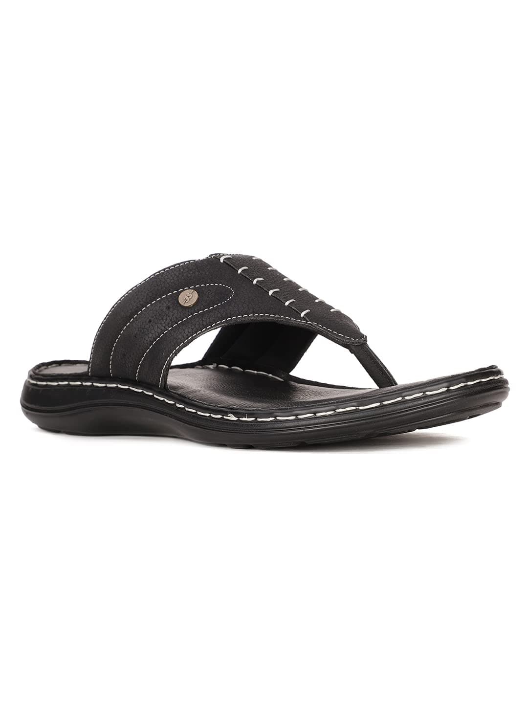 Bata Men's Slip-on Sandal - BLACK (7 UK) (8716145)