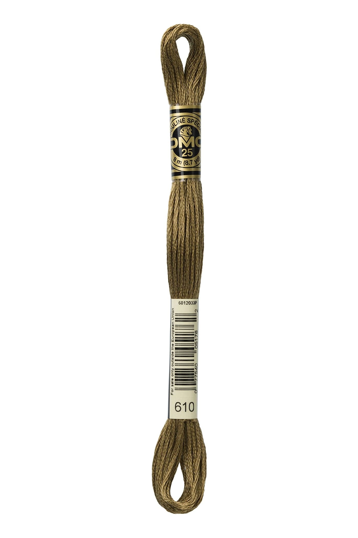 DMC 117610 Six Stranded Cotton Embroidery Floss Dark Drab Brown 87Yard