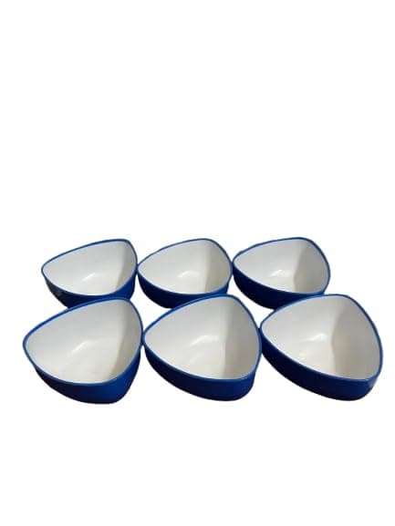 HAAKOBAA Triangle Big Soup Bowl Set Multicolour 6 Piece Blue