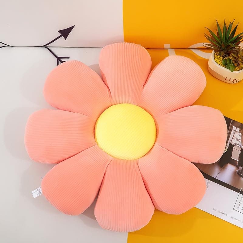 AVS Flower Floor Pillow Cushion Seating Pad Sunflower Chair Cushion Throw Pillow for Comfort Home Decoration for Home Bedroom, Living Room Decoration Kids Girls Women Gifts (Pink) Valentine Day
