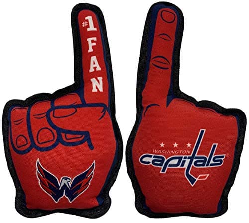 Pets First NHL Washington Capitals 1 Fan Toy for Dogs Cats Best Tough PET Toy with Inner Squeaker Number One Premium Dog Toy for Strongest Chewers Sports Fans One Size