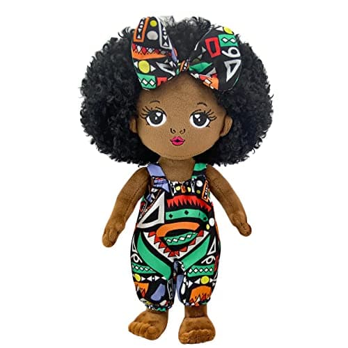 JUSTQUNSEEN Black Baby Doll s Soft Doll 12 Black Dolls African American Ba by Dol l Soft Baby DollPlush Doll s Girls Black Baby Dolls for Christmas