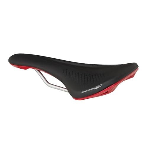 Spank Oozy 220 Anatomic Trail Bicycle Saddle, Waterproof Saddle Bicycle, Universal Fit, Bicycle Seat with Ergonomic Zone Concept for Men & Women, Bike Saddle (Black Red)