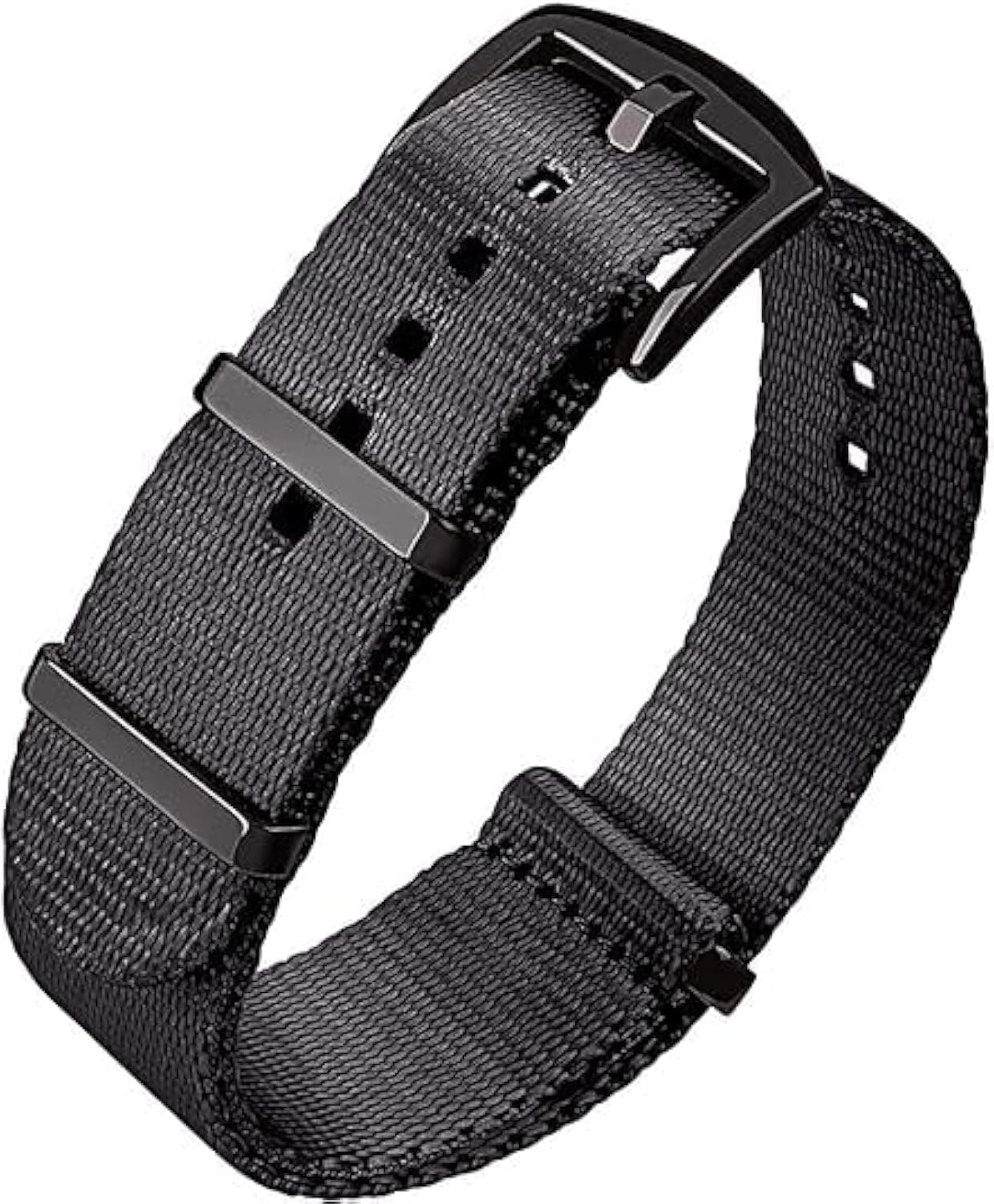 Ritche Christmas Gift Nylon Watch Strap with Heavy Buckle Bands 18mm 20mm 22mm Premium Seat Belt Nylon Watch Bands for Men Women White Elephant Gifts Stocking Stuffers for Men