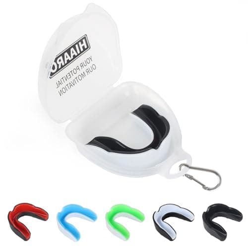 HIAARO 6 Pack Sports Mouthguard, Kids & Youth Mouth Guard with Case for Boxing, MMA, Hockey, Soccer, Basketball, Size S