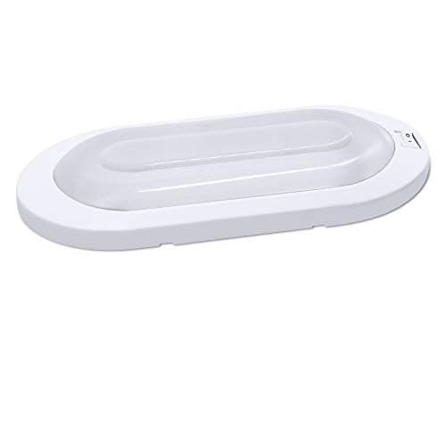 Facon 12V LED Bright RV Pancake Light Surface Mount, DDS01-008, 12Volt Interior Light with Switch, for RV Motorhomes Camper Caravan Trailer Boat, 3400K