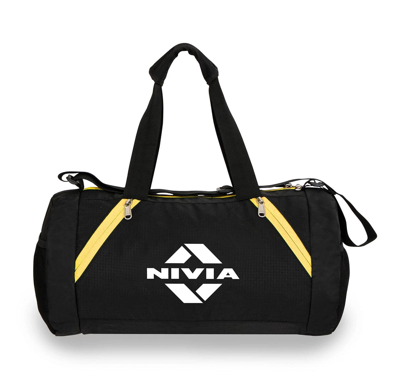 Nivia Beast Gym Bag, Unisex Gym Bags, Shoulder Bag for Men & Women with Separate Shoes Compartment, Fitness Bag,Sports Kit Junior (Black-Yellow),Capacity-12 litres