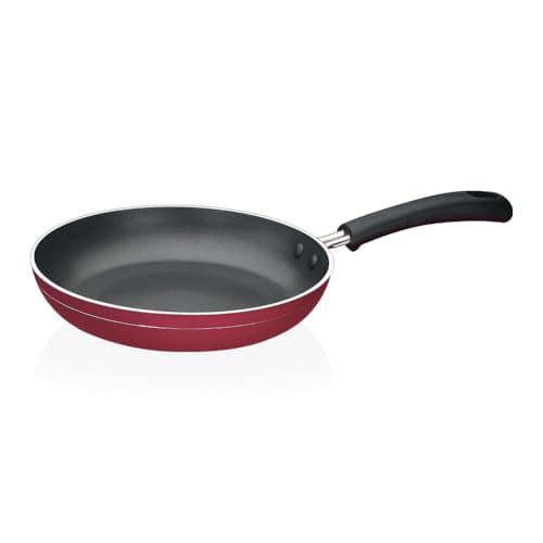 PREMIER Non Stick Mini Fry Pan 14cm | Tadka Pan for Gas Stove | Aluminium Omelette & Frying Pan | PFOA Free Non-Stick Coating | Small Kadai for Tadka, Eggs & Saute | Red