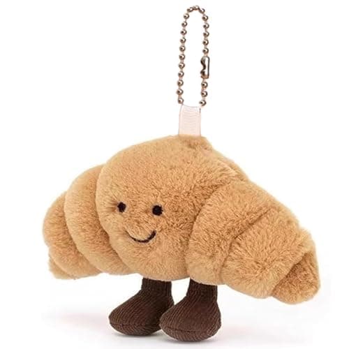 BCNJEPIN Plush Keychain, Bag Charms for Handbags, Aesthetic Keychain, Crescent Charm and Toy Made of Soft Plush Decoration for Bags Children and Adults Birthday and Gift