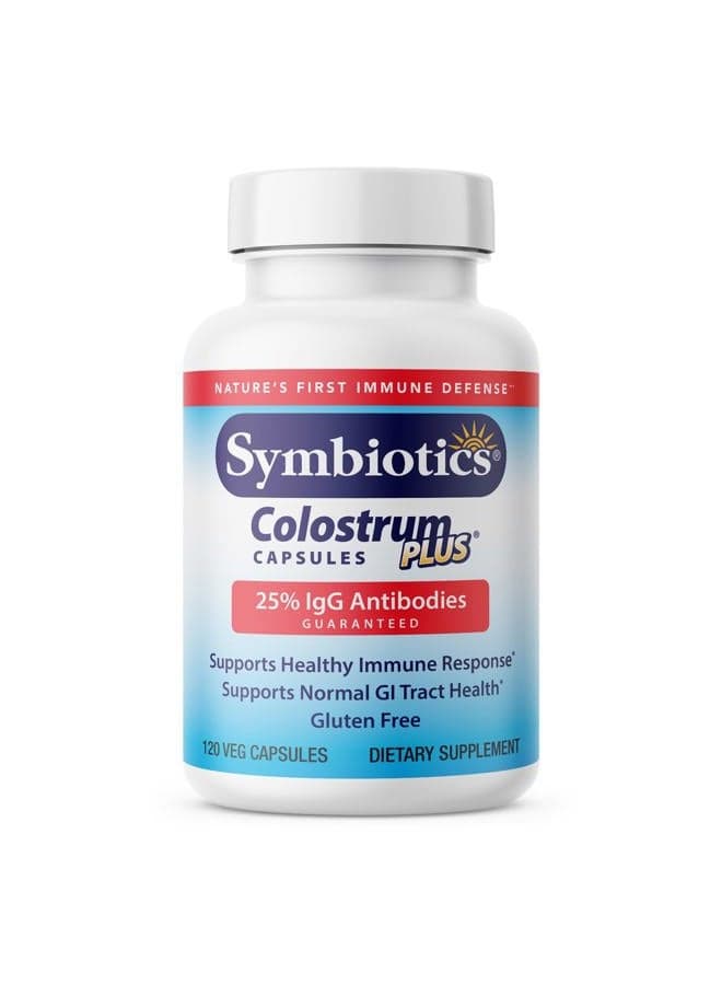 Colostrum 120ct Vegetable Capsules - Immunity Support - Lactoferrin Supplement & Colostrum Protein with Immunoglobulin - 25% lgG Antibodies - Gluten Free