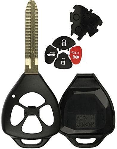 KeylessOption Key Fob Case for 2005 2006 2007 2008 2009 2010 2011 2012 2013 2014 2015 2016 2017 2018 2019 Toyota Scion Subaru Remote Shell, 4-Button HYQ12BBY GQ4-29T, No Programming Necessary
