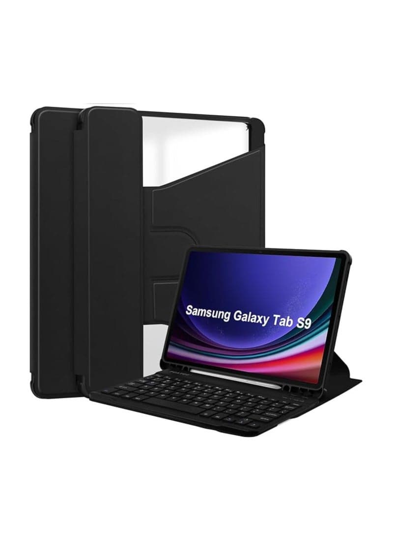 For Samsung Galaxy Tab S9 11-Inch 2023 Release Model (SM-X710B/X718U) Smart Ultra-Slim Trifold Tablet Acrylic Case with Auto Wake/Sleep for Samsung Galaxy Tab S9 Case
