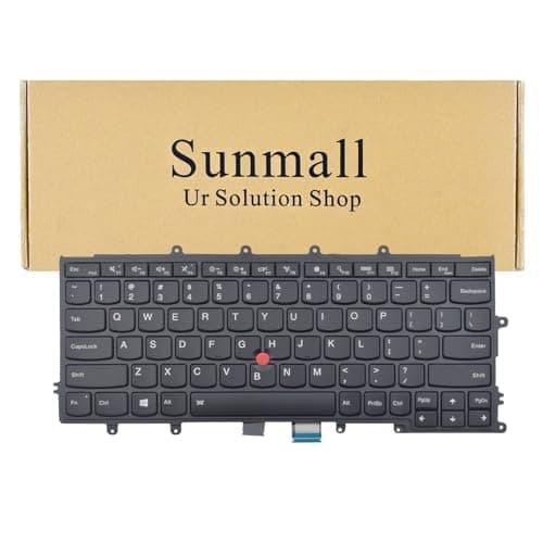 SUNMALL Replacement Keyboard Backlit Compatible with Lenovo ThinkPad X230S X240 X240I X240S X250 X250S X260 X270 01AV519 01AV530 04X0196 SN20K79593, with Frame Pointer Backlight US Layout