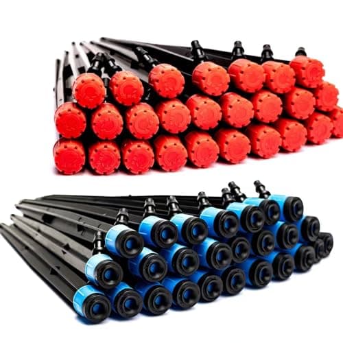 Maotong 52 Pack Drip Emitters Sprays for 1/4" Drip Irrigation Tubing (26 pcs Emitters Vortex + 26 pcs Emitters Stream)