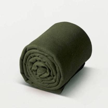 STARNSTYLE 300 TC All Season SolidPlain Lightweight Polar Fleece Single Bed Blanket 152 x 230 cm Green Blanket SingleIV6