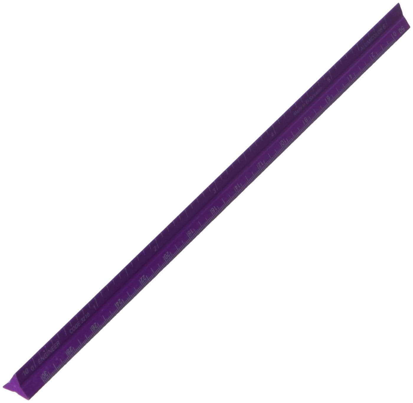 Alumicolor Pocket-Size Engineer Scale, Aluminum, 6 inches, Purple (3210-3)