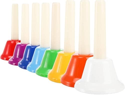 Tosnail 8 Note Metal Hand Bells Colorful Musical Percussion Instruments