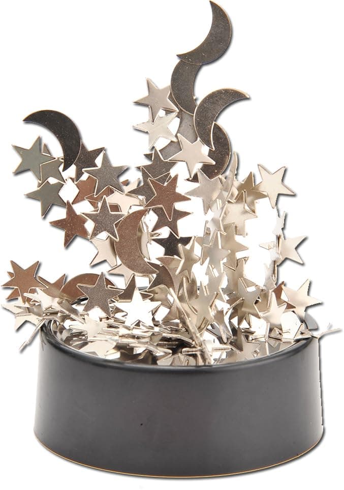 PowerTRC Magnetic Desktop Sculpture Moons and Stars Mini Magnetic Art Decoration for Desktop Fun Stress Relief Office Gift