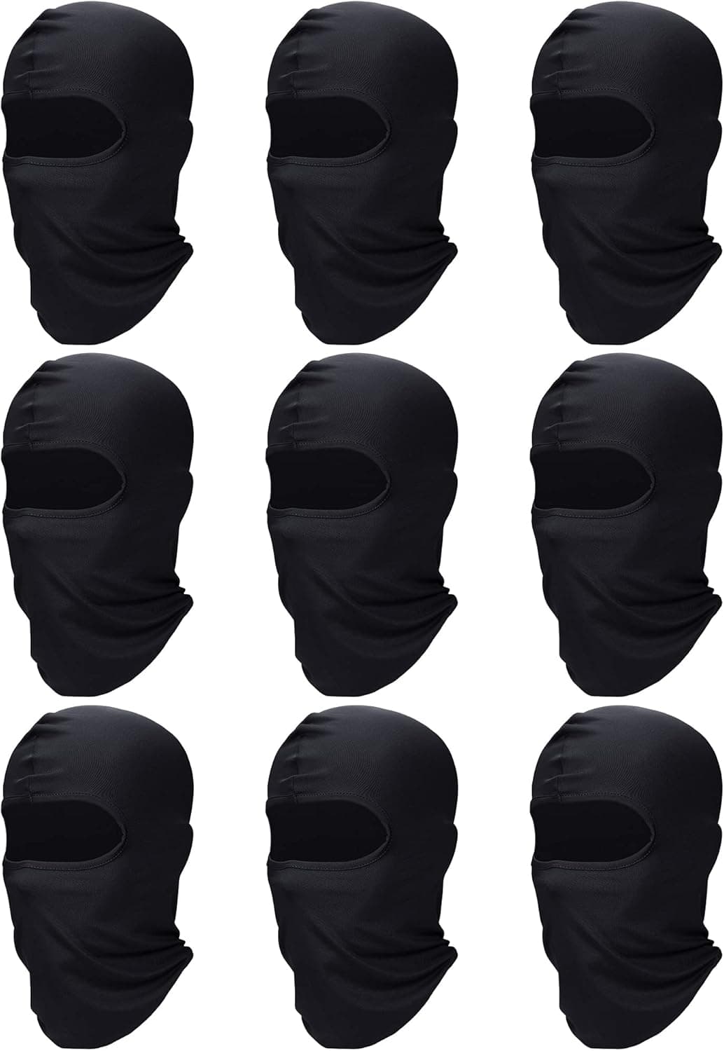 SATINIOR 9 Pieces Balaclava Full Face Cover for Outdoor Use - Black